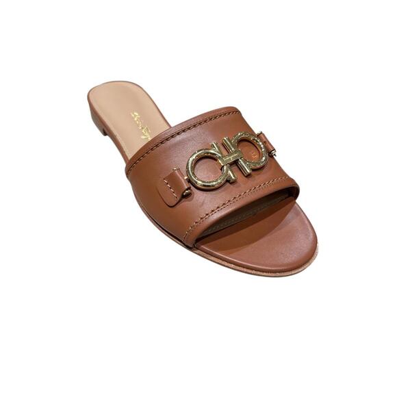 Ferragamo Logo Rhodes Slide Sandals